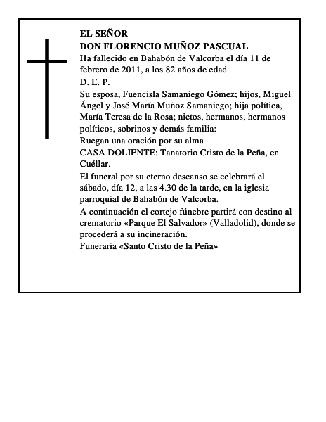 Don Florencio Muñoz Pascual