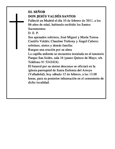 Don Jesús Valdés Santos