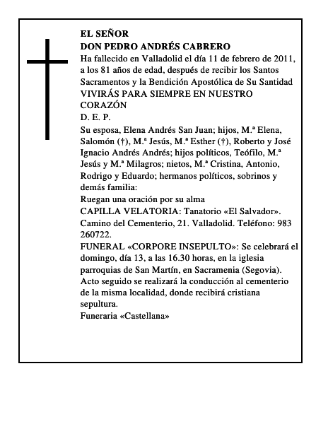 Don Pedro Andrés Cabrero