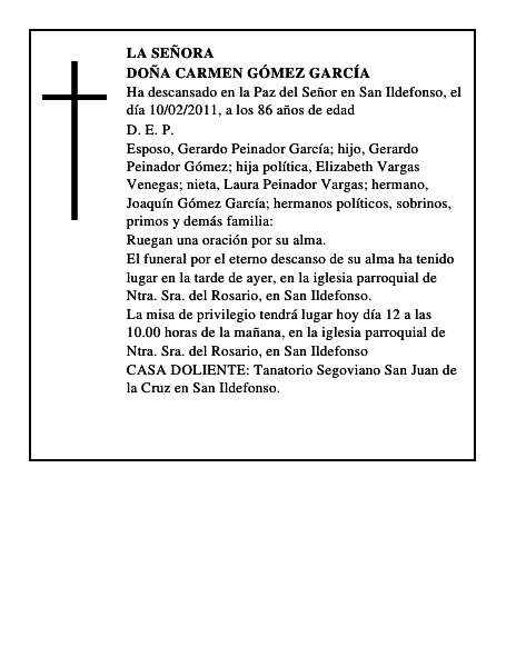 Doña Carmen Gómez García