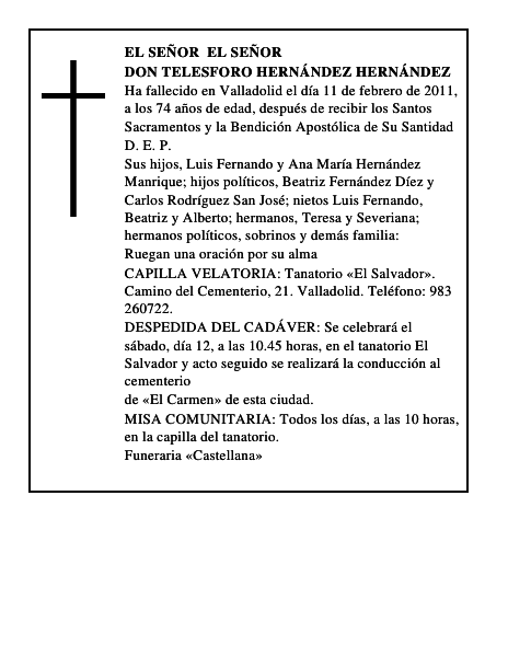 Don Telesforo Hernández Hernández