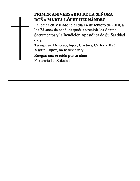 Doña Marta López Hernández
