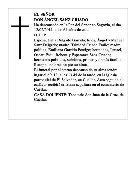 Don Ángel Sanz Criado