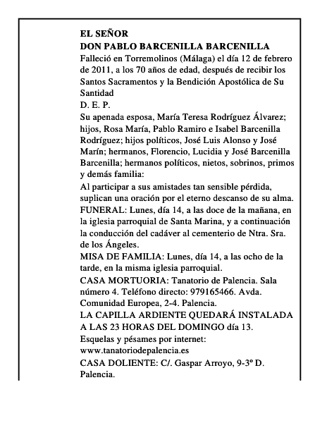 Don Pablo Barcenilla Barcenilla