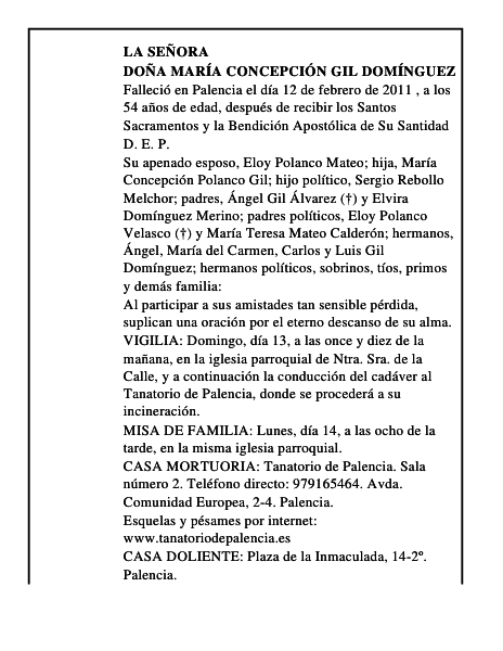 Doña María Concepción Gil Domínguez