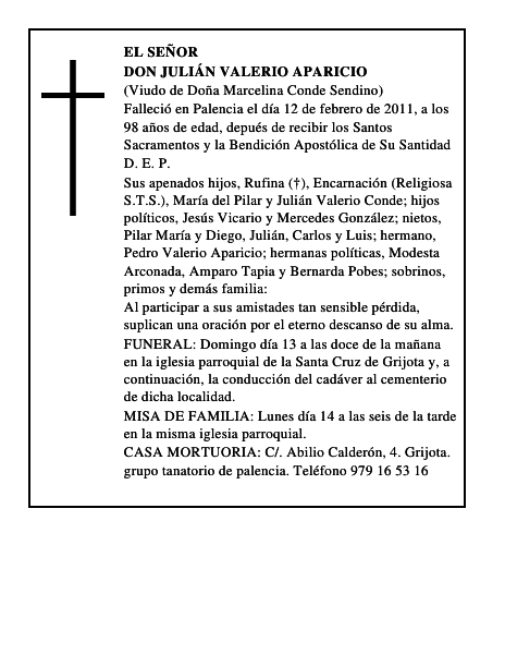 Don Julián Valerio Aparicio