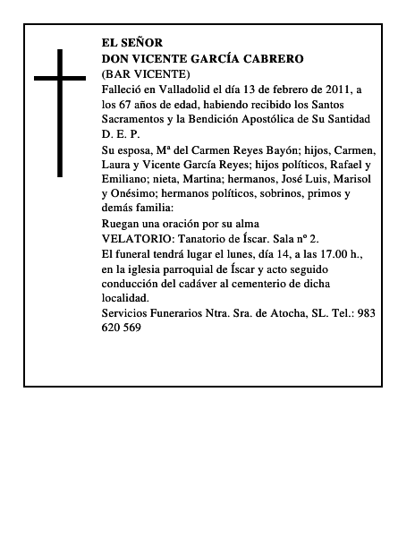Don Vicente García Cabrero
