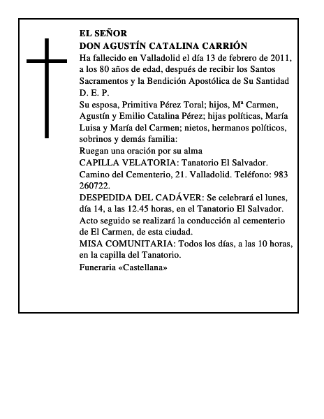 Don Agustín Catalina Carrión