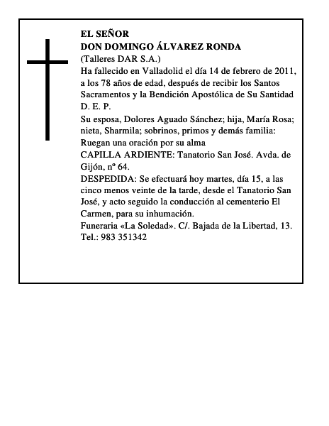 Don Domingo Álvarez Ronda