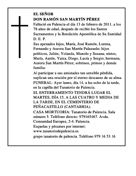 Don Ramón San Martín Pérez