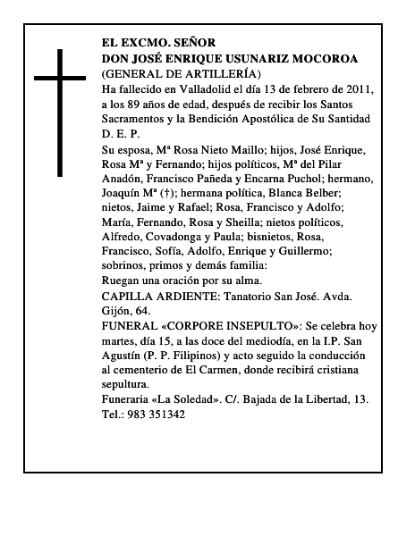 Don José Enrique Usunariz Mocoroa