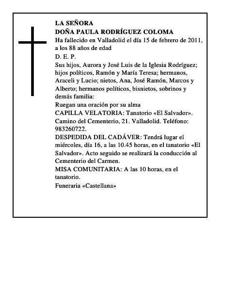 Doña Paula Rodríguez Coloma