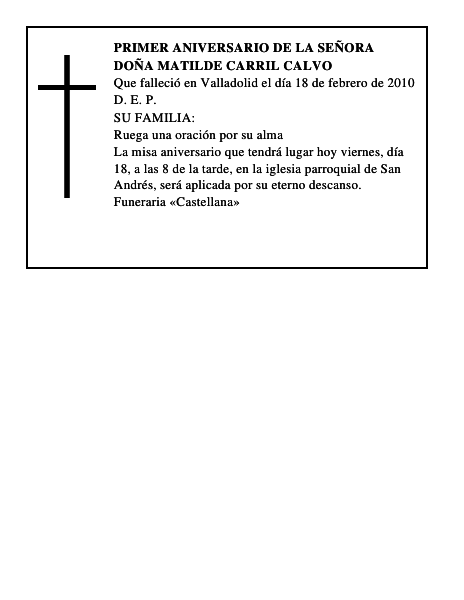 Doña Matilde Carril Calvo