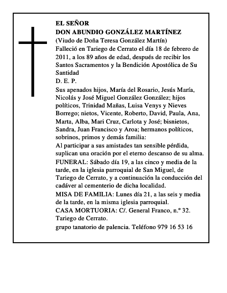 Don Abundio González Martínez