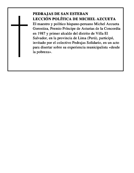 Lección política de Michel Azcueta
