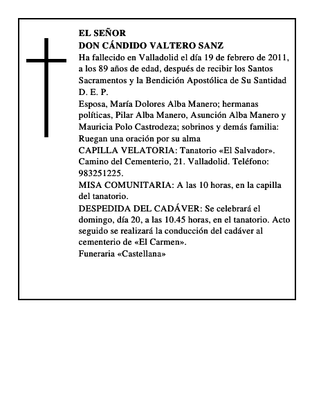 Don Cándido Valtero Sanz
