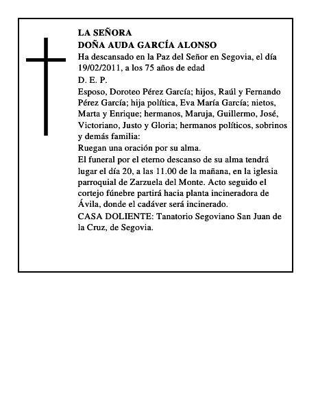 Doña Auda García Alonso