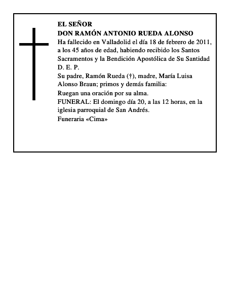 Don Ramón Antonio Rueda Alonso