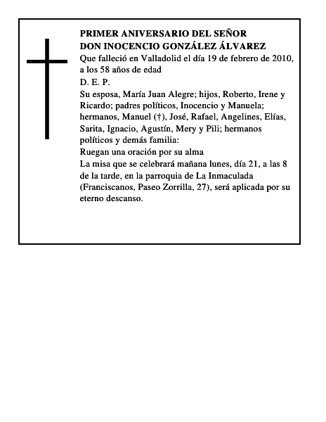 Don Inocencio González Álvarez