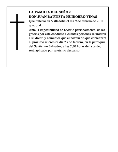 Don Juan Bautista Huidobro Viñas