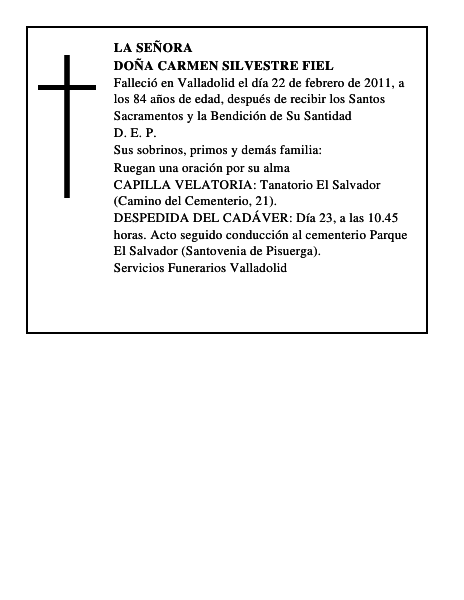 Doña Carmen Silvestre Fiel