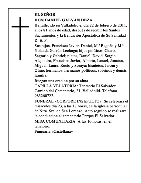 Don Daniel Galván Deza