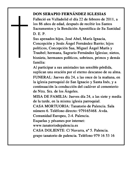 Don Serapio Fernández Iglesias