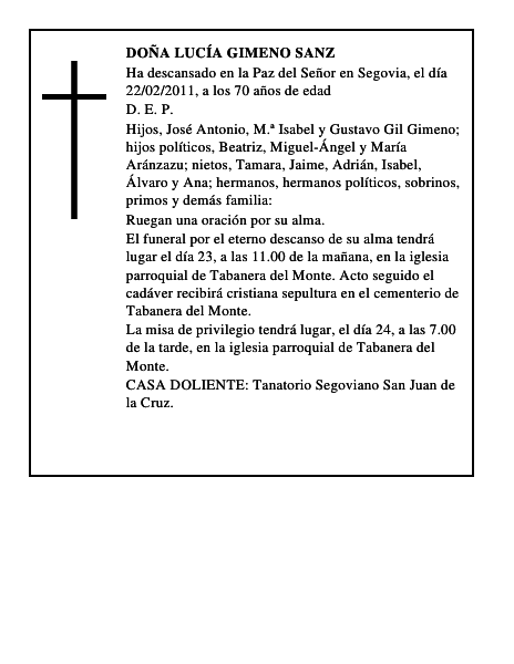 Doña Lucía Gimeno Sanz