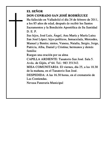 Don Conrado San José Rodríguez