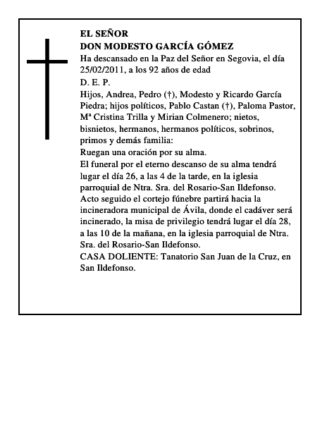 Don Modesto García Gómez
