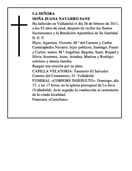 Doña Juana Navarro Sanz