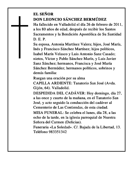 Don Leoncio Sánchez Bermúdez