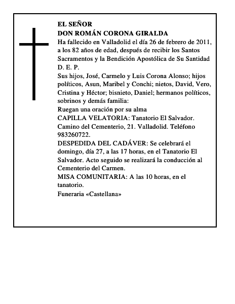 Don Román Corona Giralda