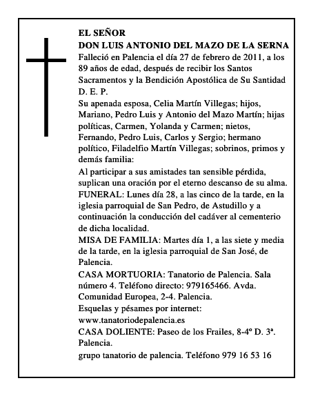 Don Luis Antonio del Mazo de la Serna