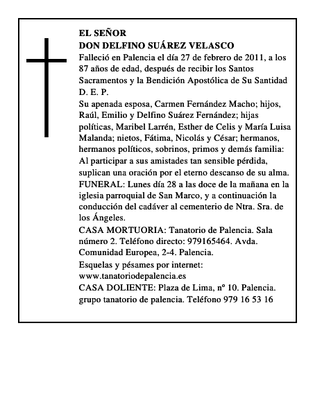 Don Delfino Suárez Velasco