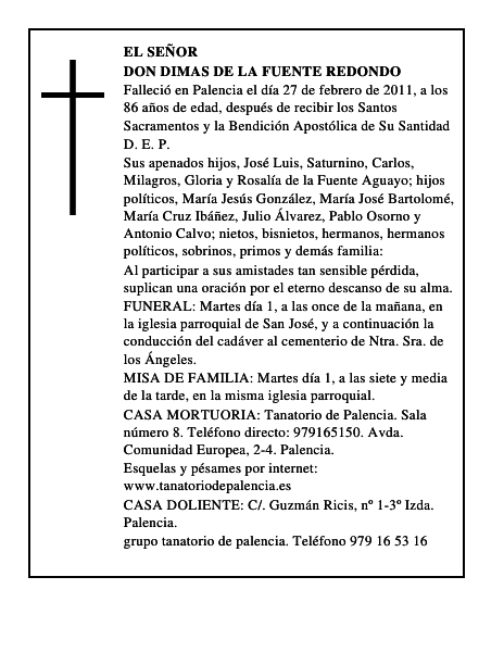 Don Dimas de la Fuente Redondo