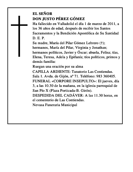 Don Justo Pérez Gómez