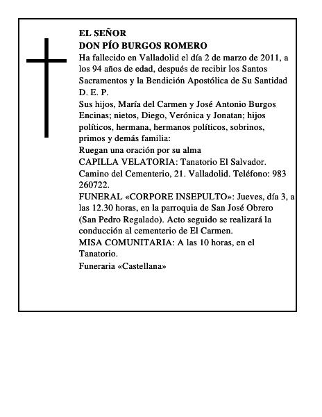 Don Pío Burgos Romero