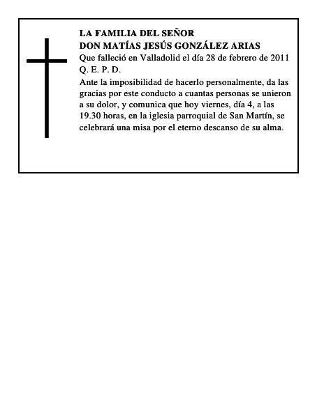 Don Matías Jesús González Arias