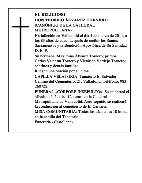Don Teófilo Álvarez Tornero