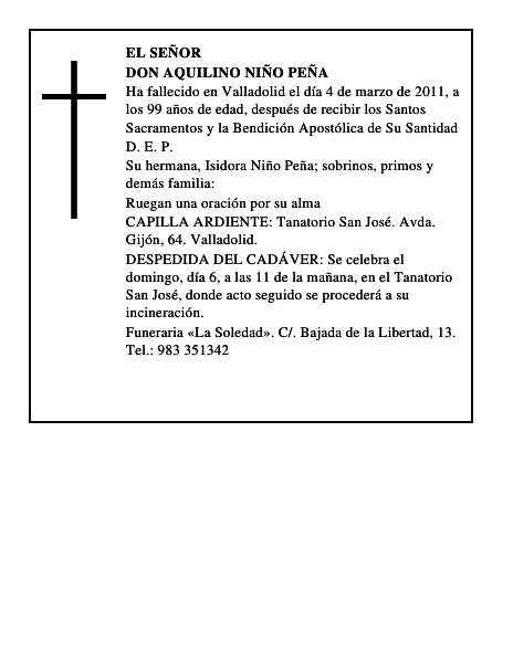 Don Aquilino Niño Peña