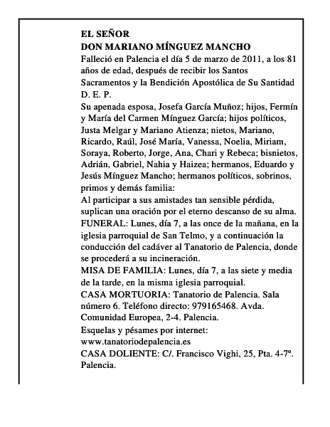 Don Mariano Mínguez Mancho