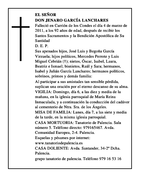 Don Jenaro García Lanchares