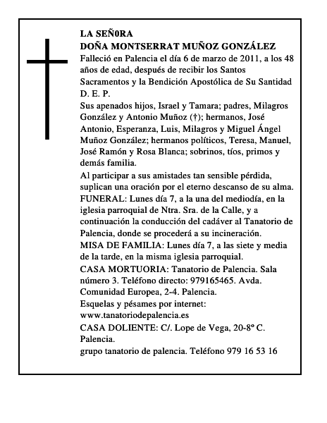 Doña Montserrat Muñoz González