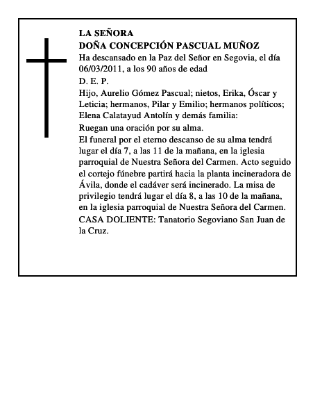 Doña Concepción Pascual Muñoz
