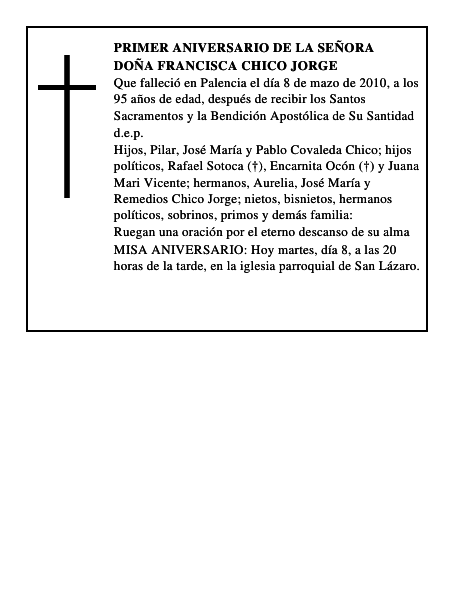 Doña Francisca Chico Jorge