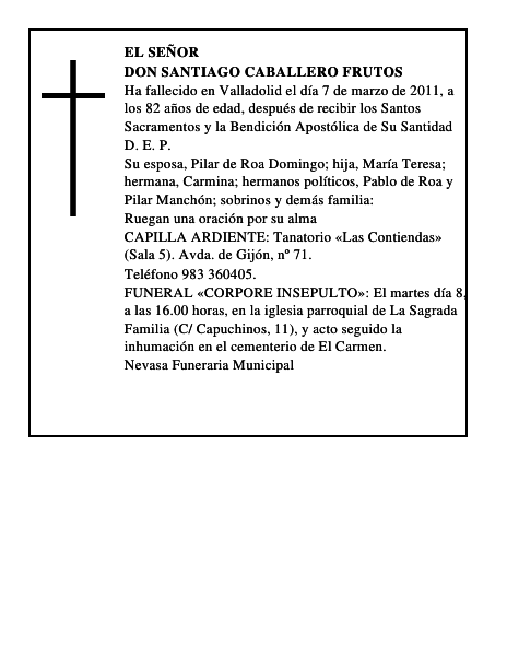 Don Santiago Caballero Frutos