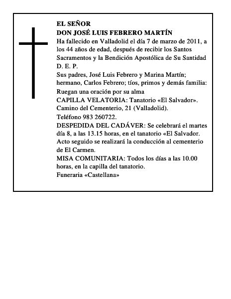 Don José Luis Febrero Martín