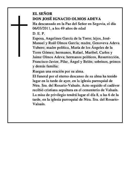 Don José Ignacio Olmos Adeva