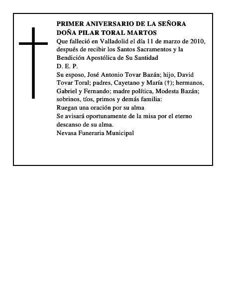 Doña Pilar Toral Martos